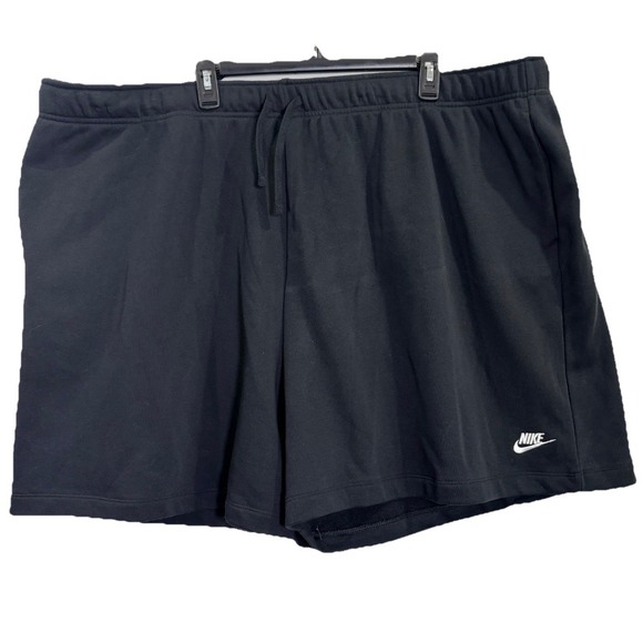 Nike Pants - Nike Fleece Shorts Womens 4X Black Mid Rise Standard Fit Embroidered Logo
